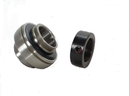 Peer Bearing HC207-20 HC200 Series Insert Bearing, Relubricable, Eccentric Locking Collar, Single Lip Seal, 1-1/4' Bore, 19 mm Wide Inner Ring, 51.1 mm Spherical Outer Ring, 72 mm Outer Diameter - Poueer
