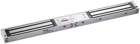 Visionis VIS-600D-LED Double Door 600lbs Indoor Electric Magnetic Lock with LED Sensor for Access Control - Poueer