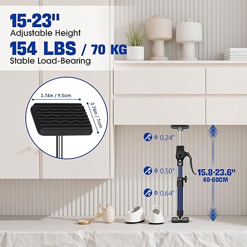 FEIRONG Cabinet Jacks for Installing Cabinets, Third Hand Tool 23-45 Inches Pole Jack Telescopic Support Rod, Bearing 154 LBS, 2 PCS - Poueer
