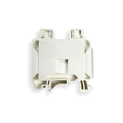 Dinkle DK35N-WE White DIN Rail Terminal Block Screw Type UL 600V 150A 1/0-12AWG, Pack of 5 - Poueer
