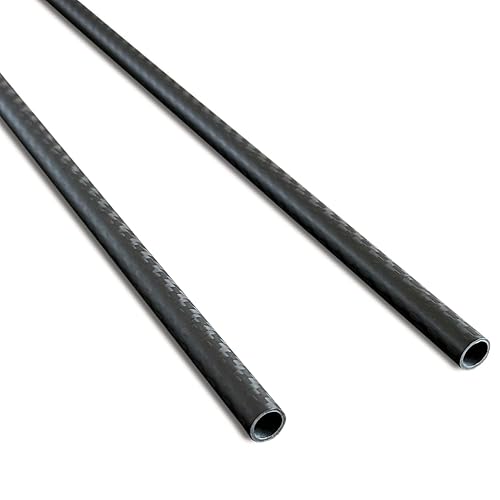 2pcs Carbon Fiber Tube 8x6x500MM 3K Roll Wrapped Twill Matte Finish - Poueer