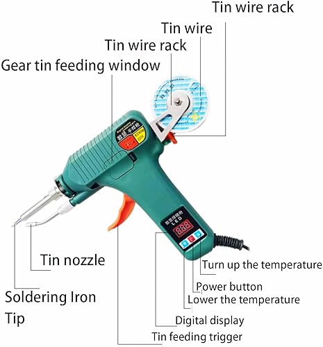 Multi-Function Soldering Iron Soldering Gun Set,Soldering Gun Multi Function Soldering Iron Gun,Two Specifications,Multi Function Soldering Iron,one-Handed Operation,60W/110V.(Internal Heating - Poueer