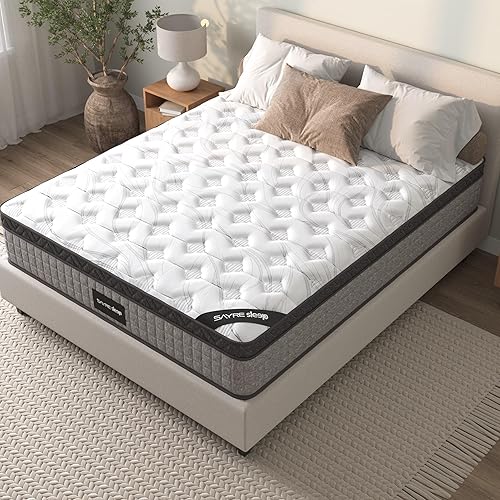 10'' Twin Mattress, Twin Size Mattress in a Box, Modern New Diamond Innerspring Hybrid and Cooling Gel Memory Foam Mattresses, Pressure Relief & Motion Isolation, RV Medium Firm Mattress (Twin 10'') - Poueer