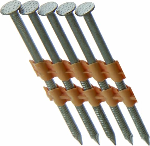 Grip Rite Prime Guard MAXC62902 21-Degree Plastic Strip 3-1/4-Inch by .120-Inch Ring Shank 304 Stainless Steel Framing Nails, 1,000 Per Box - Poueer