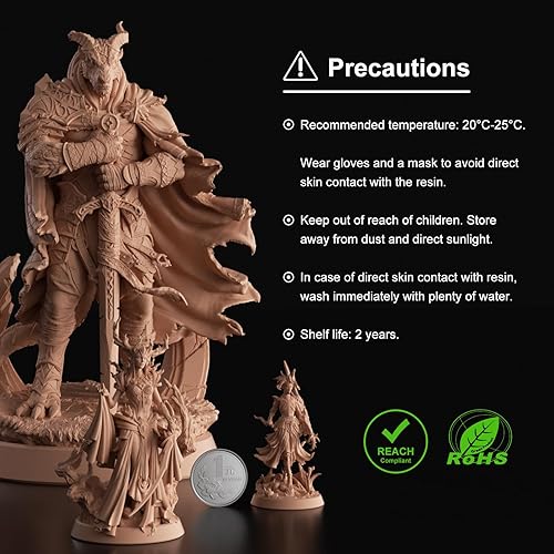 NOVA3D 16K TGM 3D Printer Resin,Tabletop Gaming,High Toughness,Impact Resistance Ultra Precision,405nm LCD Rapid Photopolymer Resin for Board Game Character Model LCD 3D Printing Navy Grey Resin 1kg - Poueer