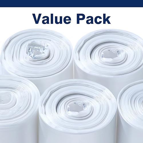 Clear Trash Can Liners, 10-15 Gallon, 24'' x 33'', Wholesale 1000 Count, High Density Garbage Bags for Bathroom, Office, Commercial and Industrial Use - Poueer