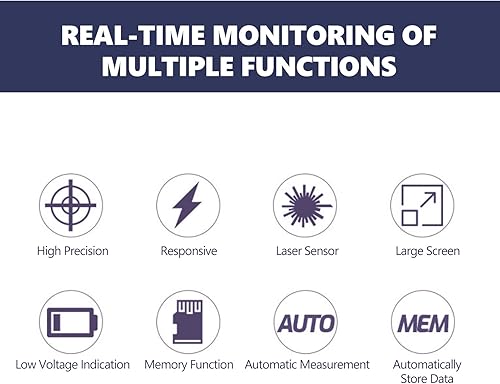 Digital Tachometer DT6236E /Non- Photo Tachometer 5 Digits 18 mm RPM Tach LCD Rotation Meter Gauge Tester - Poueer