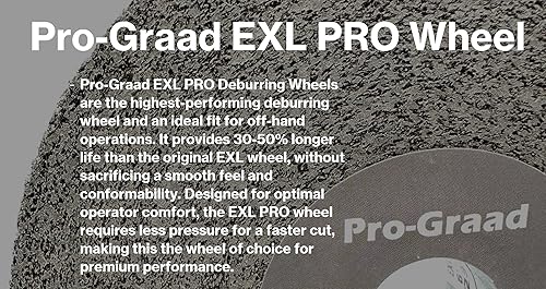 EXL PRO Convolute Deburring Polishing Wheel - 6' x 1' x 1' 10S Fine Silicon Carbide - Professional Grade - Metal Deburring, Finishing and Polishing Wheel - (1 Pack) - Poueer