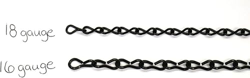 18 Gauge Black Jack Chain - 50 Ft. Roll - Poueer