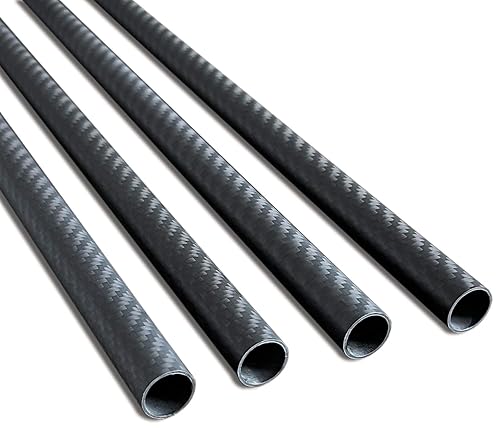 2pcs Carbon Fiber Tube 8x6x500MM 3K Roll Wrapped Twill Matte Finish - Poueer