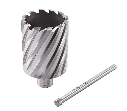 ACTOOL 2-1/16' Diameter × 2' Depth of Cut HSS ANNULAR Cutter with 3/4'' Weldon Shank - Poueer