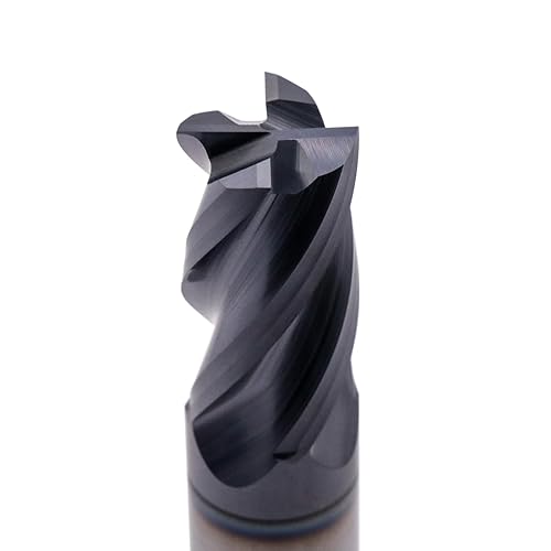 BestParts High Performance 5pcs 7/16' Solid Carbide Square End Mills, AlTiN Coated, 4 Flute, 30 Degree Helix, 7/16' Cutting Diameter, 7/16' Shank Diameter, 1' Length of Cut, 2-3/4' Overall Length - Poueer