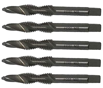 Accusize Industrial Tools 8-32NC H.S.S. Combined Tap and Drill, 2-1/8'' Oal, 3/4'' Thread Length, 3/8'' Drill Length, TD-8-32x5 - Poueer