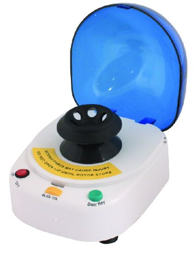 XC-4K Mini Desk-Top Centrifuge, 4,000 rpm Single Speed, 2 Fixed-Angle Rotors, Non-Refrigerated, 110-240VAC - Poueer