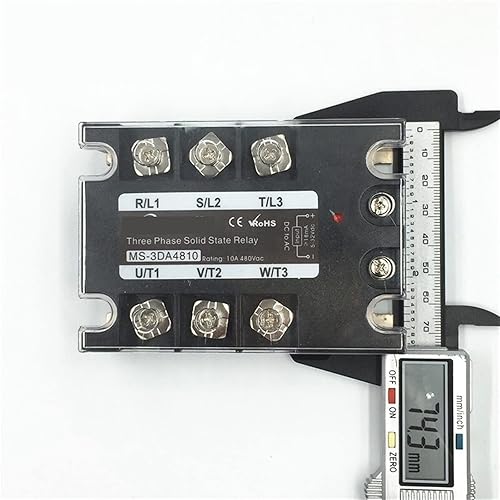 TSR-10DA SSR-10DA Three Phase Solid State Relay DC 5-32V Input Control AC 90~480V Output Load 10A 3 Phase SSR High Power DA4810 1Pcs - Poueer