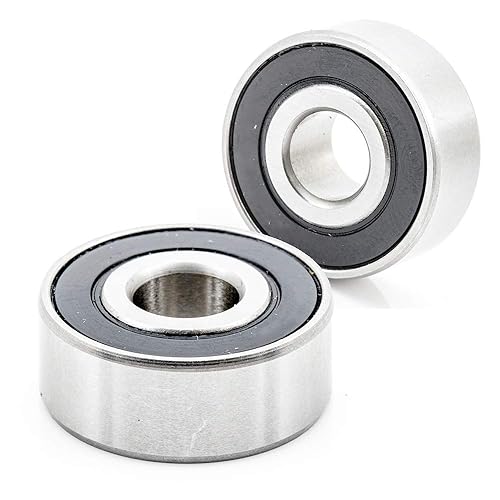 [2-Pack] 5305-2RS - Double Row Angular Contact Ball Bearing 25 mm x 62 mm x 25.4 mm (ID x OD x Width) with Double Rubber Seal (2) - Poueer