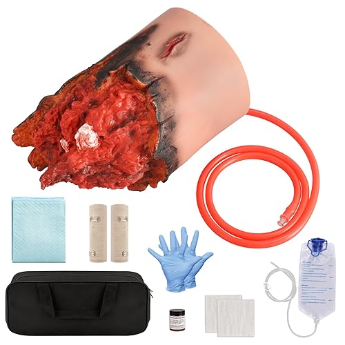 Wound Packing Trainer Kit, Stop The Bleed Kit for hemostasis Training, Wearable Severed Leg Trauma Trainer - Poueer