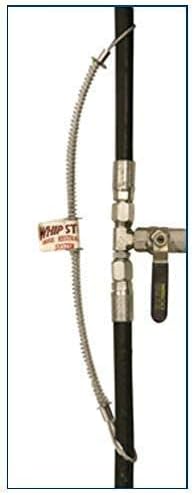 10 Pack 3/16' Hose Restraint (Whip Stop) - Silver Rubber, 1.25' - 1.75' Hose Diameter, 200 P.S.I., 28' Length, 5 lbs - Poueer