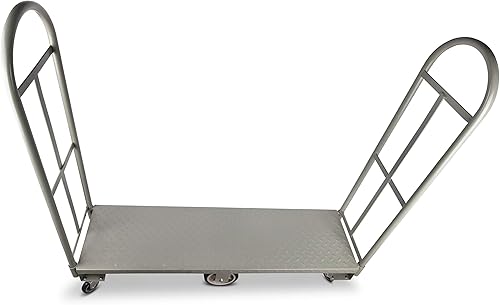 Heavy Duty, Narrow Aisle U-Boat Platform Truck Dolly, 16x60 Steel Deck, 2000 Lbs. Capacity - Poueer
