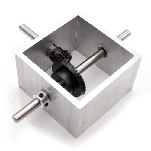 Right Angle Drive Bevel Gearbox, 1:2 Micro 90° Reversing Mechanical Angle Indicator Reducer 8MM Shaft 1M 20T 40T - Poueer