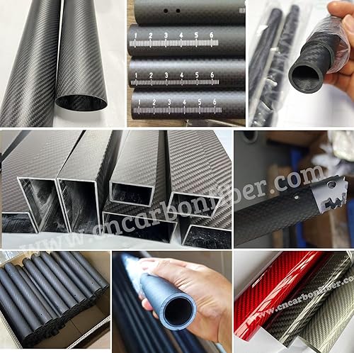 2pcs Carbon Fiber Tube 8x6x500MM 3K Roll Wrapped Twill Matte Finish - Poueer