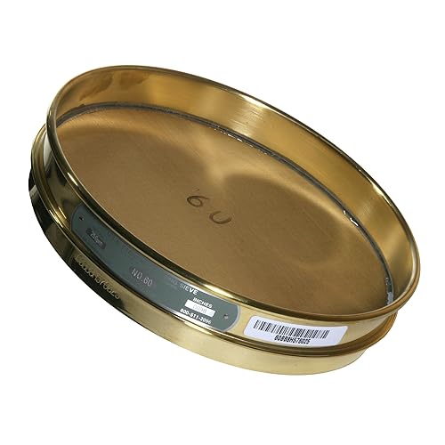 ADVANTECH - ADV-60BB8F Advantech Brass Test Sieves, 8' Diameter, #60 Mesh, Full Height - Poueer