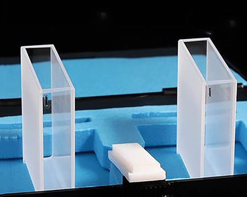 AFJ-0040 Glass 40mm Optical Path Quartz Glass Cuvette Infrared Spectrophotometer Cuvettes Cell Spectrometer 2 Pcs/Box - Poueer