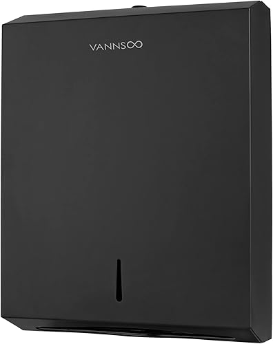 Paper Towel Dispenser, Commercial Stainless Steel Tri-fold/Multi-fold/C-Fold Paper Towel Holder Wall Mount Key (Gold) - Poueer