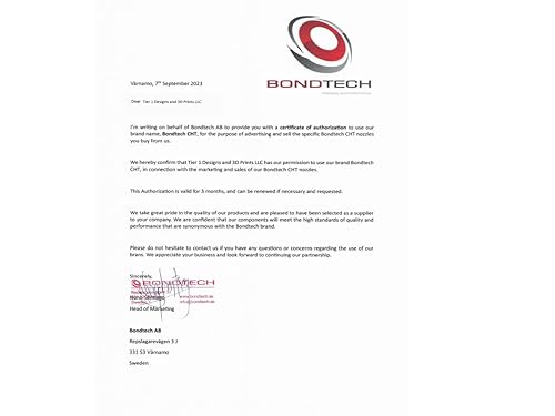 Bondtech CHT BiMetal MK8 Coated Nozzle 1.75mm, 0.4mm (600-A-CHT-MK8-175-40) - Poueer
