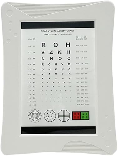 AMUREME Near Vision Eye Equipment Near Vision Chart with Led Light Far Vision Eye Test Chart - Poueer