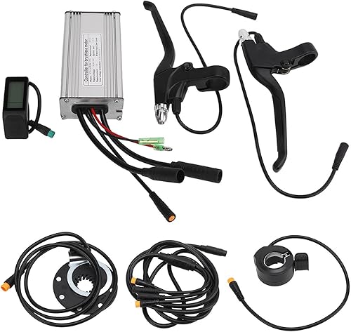 Alomejor 36V/48V 500W Electric Motor Controller Kit with LCD4 Display Panel Sensor Brake Level 130X Throttle for Brushless Motor Electric Bicycle Conversion - Poueer