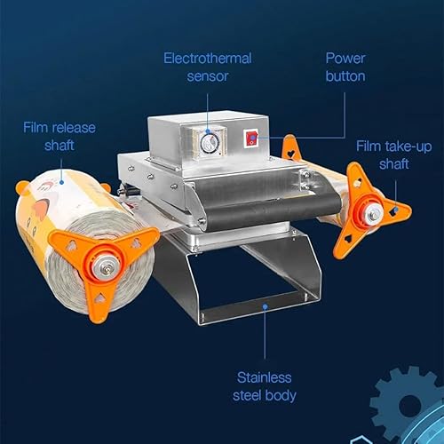 Food Tray Sealer Machine, Takeaway Box Hand Pressure Food Packaging Machine with Temperature Control - Commercial Stainless Steel Vegetables (20 * 14cm) - Poueer