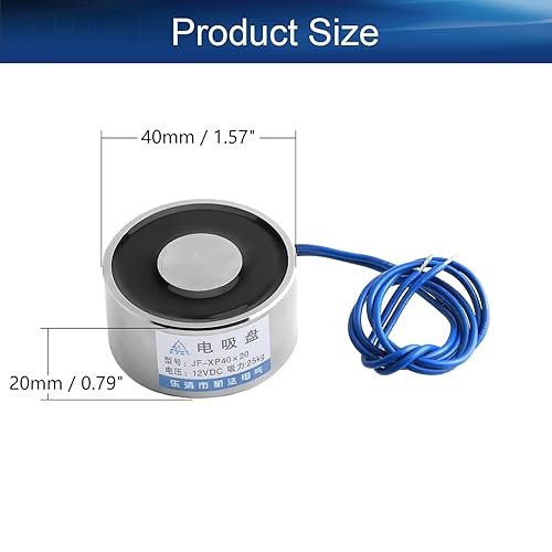 Heyiarbeit 12V DC 1500N Electric Lifting Magnet Electromagnet Solenoid Lift Holding 80mmx38mm - Poueer