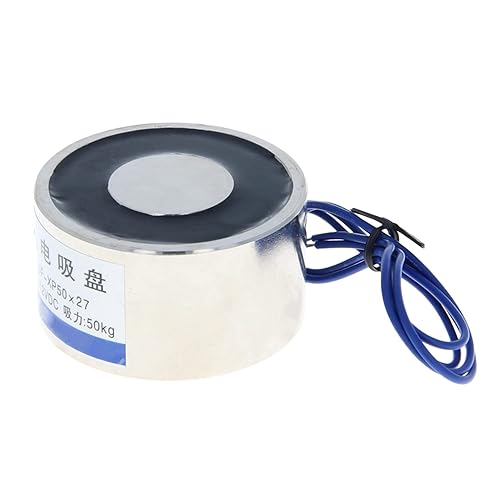 Heyiarbeit 12V DC 1500N Electric Lifting Magnet Electromagnet Solenoid Lift Holding 80mmx38mm - Poueer