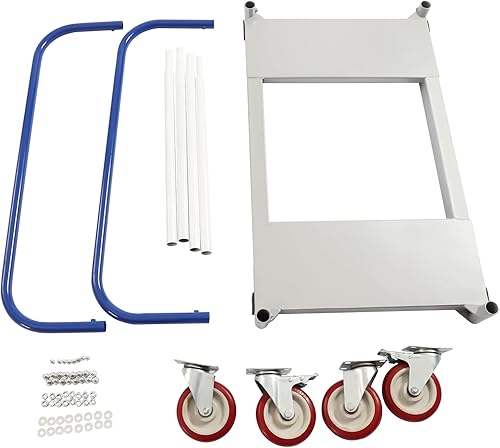 1500lbs Steel Panel Truck Cart, Platform Truck Cart, Lumber Cart Drywall Dolly Cart, Drywall Cart Panel Cart Dolly with 4 Dual-Bearing Casters, Steel Panel Cart, Steel Frame Dolly (1000lbs-39x24in) - Poueer