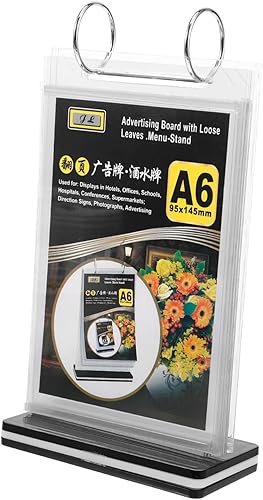 11pcs Stable Base Pvc Menu Display Stand Sign Holder for Restaurant Trade Shows Weddings - Poueer