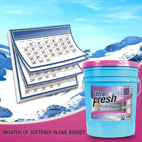Ultra Fresh Platinum Fabric Softener Up to 640 Loads, Tropical Escape, 5 Gallon - Poueer