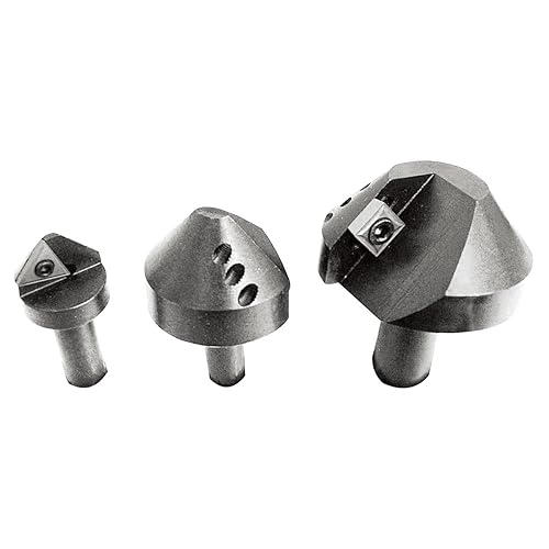 HHIP 2001-0011 3 Piece Indexable Countersink & Chamfer Tool Set, 82 Degree - Poueer