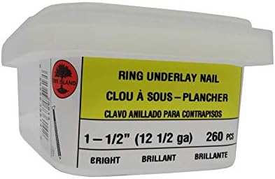 260 Pack 1-1/2' Ringed Underlay Nails - Poueer