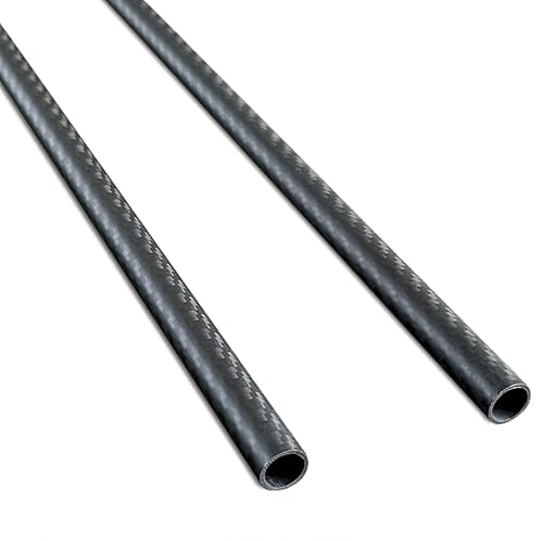 2pcs Carbon Fiber Tube 8x6x500MM 3K Roll Wrapped Twill Matte Finish - Poueer