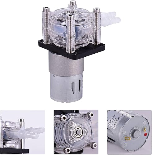 Peristaltic Pump 500ml per Min Metering Pump Vacuum Pump with Adjustable Flowing Direction Function for Lab Experiment (Black) - Poueer