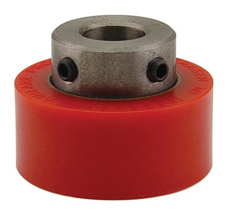 Roller, Shaft Mount, Urethane, Duro.=80, Size=4' dia. x 1.94 Lg. w/1.001-1.006 I.D. x 2.44 Lg. (1 Each) - Poueer