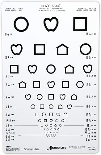 LEA Symbols® 13-Line Translucent Distance Chart - Poueer