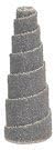 Aluminum Oxide Cartridge Rolls 1/2' X 1-1/2' Arbor Hole 1/8' Taper Coarse - Poueer
