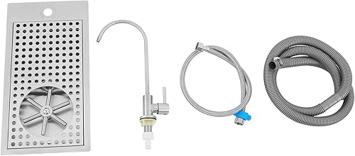 Glass Rinser Cup Washer, Commercial 304 Stainless Steel Pitcher Rinser with Faucet and Multi Angle Cleaning Nozzle for Bar, Cafe, Restaurant, Hotel, Home - Poueer