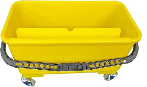 30 L Flat MOP Bucket, Commercial, Microfiber Bucket, Yellow Colour - Poueer