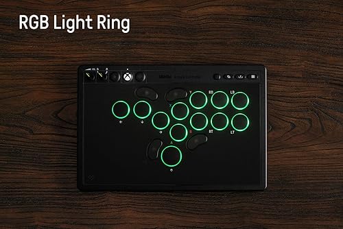 8BitDo All-Button Arcade Controller for Xbox Series X|S, Xbox One & PC – 2.4G Wireless, Low-profile Mechanical Switches, Programmable Buttons, Hot-swappable PCB, RGB Lighting - Officially Licensed - Poueer