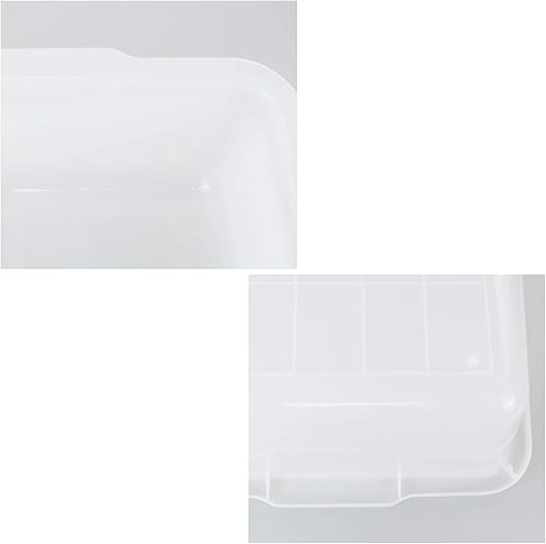 3-Pack 13 L Plastic Commercial Tote Box with Lid, Bus Tubs/Bus Box, Gray - Poueer