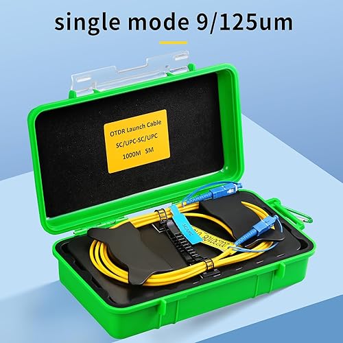 OTDR SCAPC-SCAPC 1KM Fiber Optic Transmission Launch Cable Box Fiber Optic Testing Extension line Transmission Cable Ring Test Tools OTDR Dead Zone Eliminator Test Tool - Poueer