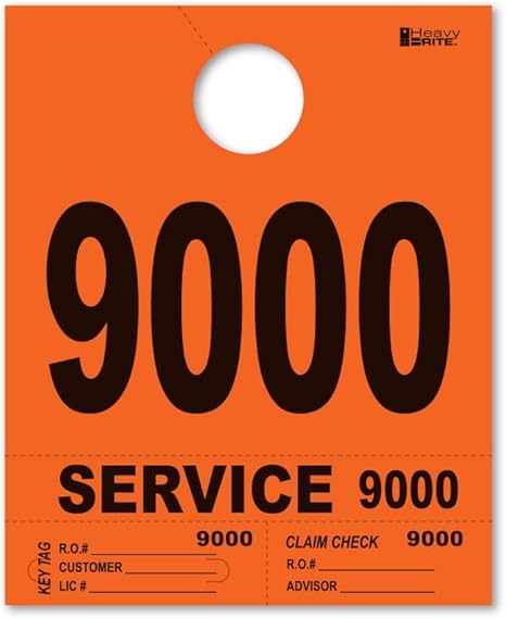 Flywheel Heavy Brite 4 Part Service Dispatch Numbers (000, Blue) - Poueer